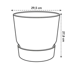Best ELHO Pot Greenville rond de 13 L coloris vert Ø 30 x H 28 cm