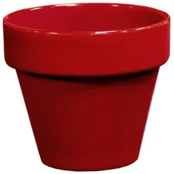 Outlet DECOLINES Pot horticole émaillé grenat - Ø 10 x H 10 cm