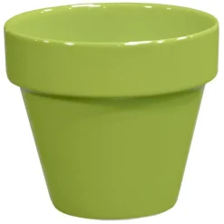 Online DECOLINES Pot horticole émaillé moutarde Ø 19 x H 17 cm