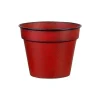 Hot DECOLINES Pot horticole Reb rouge mat Ø 22 x H 20 cm