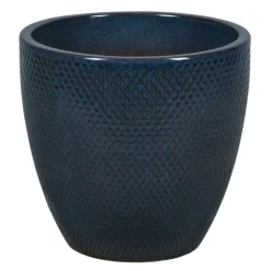 New NDT INTERNATIONAL Pot rond en grès émaillé bleu océan Passion for Pottery Busan - Ø 23 x H 20,5 cm