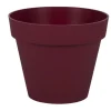 Hot EDA Pot rond en polypropylène rouge Bourgogne Toscane 3 L - Ø 20 x H 17 cm