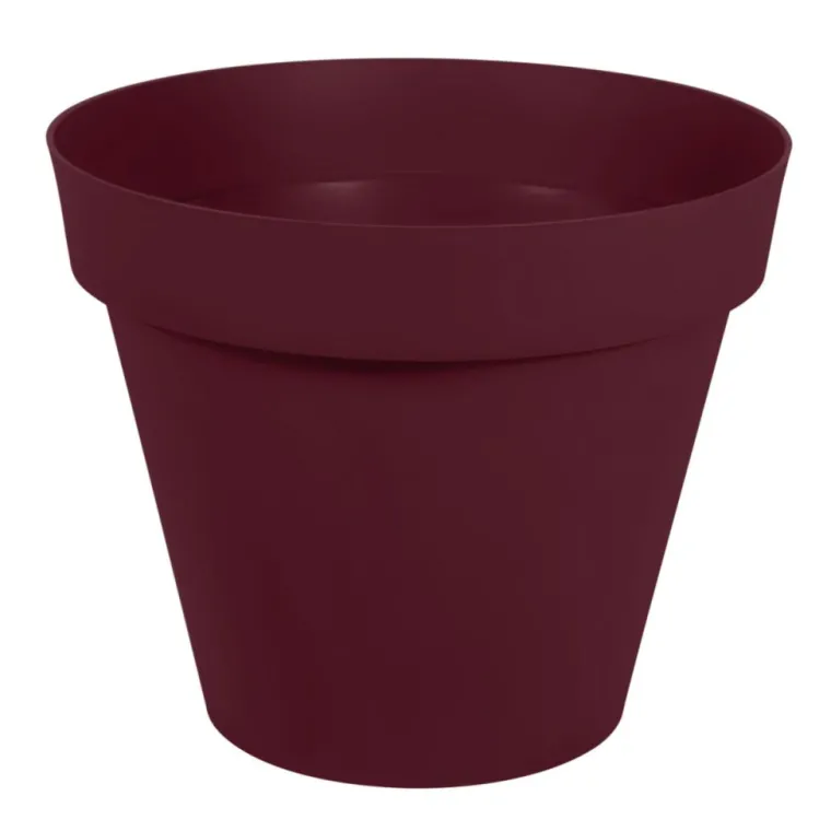 Best POETIC Pot rond en polypropylène rouge Bourgogne Eda Toscane 170 L - Ø 79 x H 66 cm