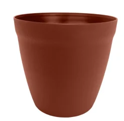 Online LE POT CITOYEN Pot rond lilo Poetic botanic® coloris marron en plastique recyclé 20,8 L - Ø 35 cm