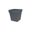 Clearance EDA Pot Toscane carré gris anthracite 49,5 x 49,5 x 52,5 cm de 87 L