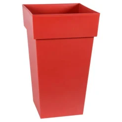 Outlet EDA Pot Toscane carré haut rouge L.40 x l.39 x H.65 cm