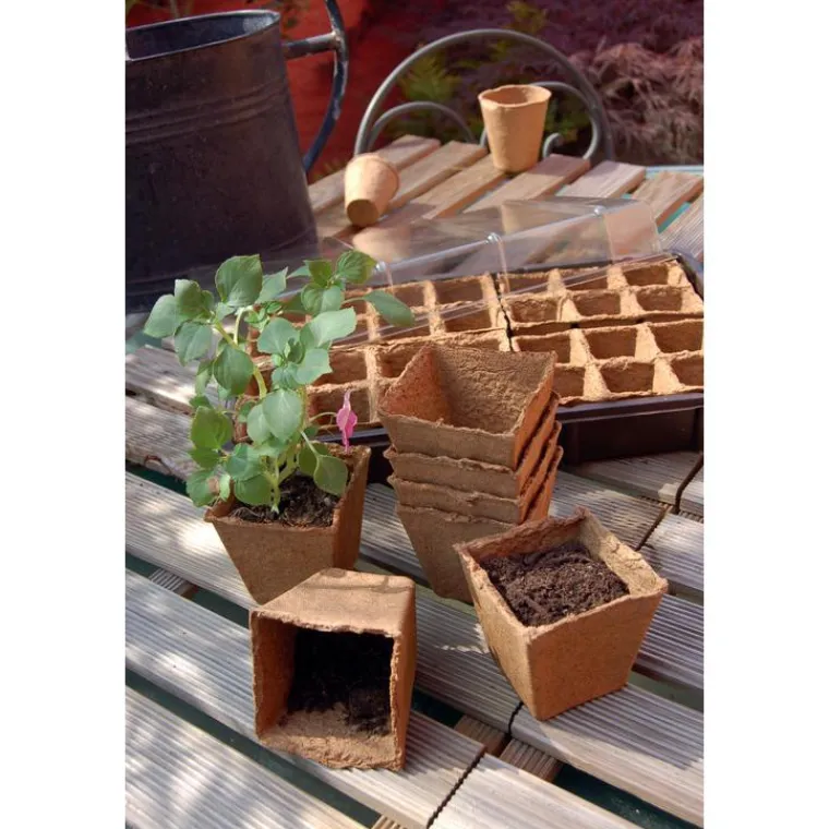 Discount NORTENE Pot tourbe coloris marron 8x8 cm