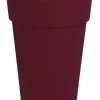 Hot EDA Pot vase haut en plastique rouge Bourgogne Toscane 67 L - Ø 46 x H 65 cm