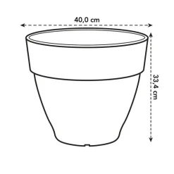 Hot ELHO Pot vibia campana rond de 41 L coloris noir Ø 40 x H 33 cm