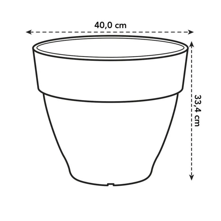 Hot ELHO Pot vibia campana rond de 41 L coloris noir Ø 40 x H 33 cm