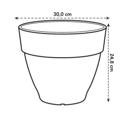 Discount ELHO Pot vibia campana rond de 11 L coloris noir Ø 30 x H 25 cm