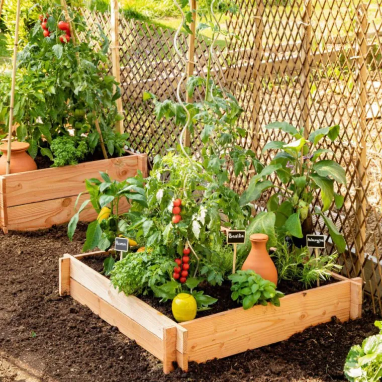 Discount BOTANIC® Potager carré brut - 120 x 120 x 16 cm