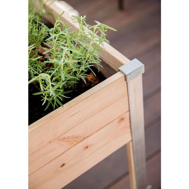 Outlet MON PETIT POTAGER Potager carré en bois sur pieds gamme Design grand modèle - 80 x 75 x 80 cm