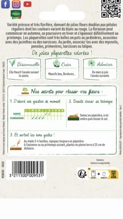 Sale VILMORIN Pâquerette Tapis varié - graines à semer