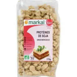 Outlet MARKAL Protéines de soja bio en gros morceaux - 175 gr
