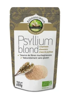 Outlet ETHNOSCIENCE Psyllium blond en poudre bio - 600 gr