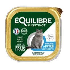 Hot EQUILIBRE&INSTINCT Pâtée pour chat senior au poisson et aux courgettes Équilibre & Instinct - 85 g
