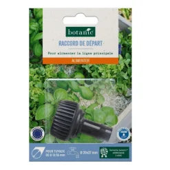Clearance BOTANIC® Raccord de départ - Branchement cannelé F - Ø 20 x 27 mm pour tuyau Ø 13/16 mm