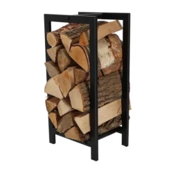 Hot ESSCHERT DESIGN Range et portes buches coloris noir en acier - 30 x 23,5 x 59,7 cm