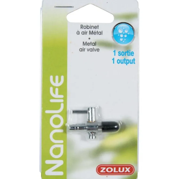 ZOLUX Robinet à air s/s 1 sortie pour aquarium en métal coloris argent
