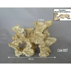 AQUAROCHE Roche Eau de mer LV neutre Colonisable Grande 45x28x 40 cm