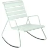 Discount FERMOB Rocking chair en acier vert menthe glaciale Monceau - 68 x 78 x 88 cm