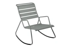 Outlet FERMOB Rocking chair Monceau coloris gris en acier - 68 x 78 cm