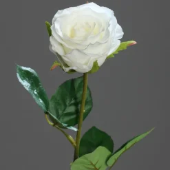 Outlet Rose mi-ouverte artificielle H48 cm