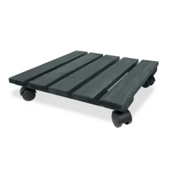 Outlet LOUIS MOULIN Roule-plante carré en bois gris anthracite Basics - 37,5 x 37,5 cm
