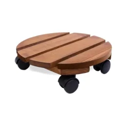 Discount LOUIS MOULIN Roule-plante rond en bois naturel Basics - Ø 30 cm