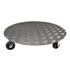 New LOUIS MOULIN Roule-plantes à 5 roues dont 1 frein en aluminium gris - Ø 60 cm