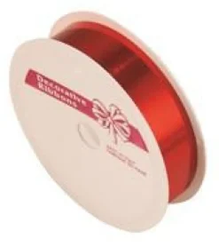 Outlet Ruban décoratif rouge avec effet métallisé - 19 mm x 4 m