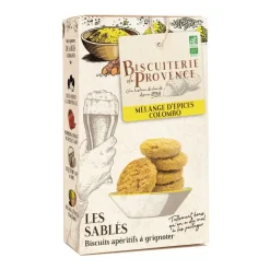 Clearance BISCUITERIE DE PROVENCE Sablé apéritif mélange d'épices colombo bio - 90 g