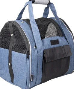 Clearance FLAMINGO Sac à dos de transport pour animal de compagnie coloris bleu Lene - 36 x 32 x 32 cm