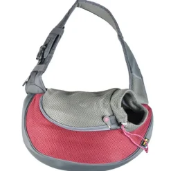 Sale EUROPET Sac de transport pour petit chien et chat coloris bordeaux en nylon Sarah Crazy Paws – 25 x 15,5 x 43 cm