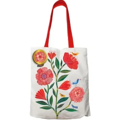Clearance ÉDITIONS CARTES D'ART Sac tote bag Cartesdart Pivoines - 34 x 42 cm
