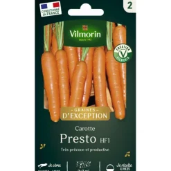 New VILMORIN Sachet de semences potagères graines de carotte Presto HF1 Graines d'Exception