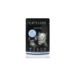 Best CAT'S LOVE Sachets repas au veau pour chat, 85 g