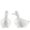 Salière en porcelaine blanche forme Canard - 8 x 5 x 9 cm