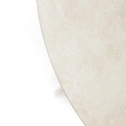 Clearance Salon de jardin en acier coloris beige Iris - 4 éléments (canapé, table basse et deux fauteuils)