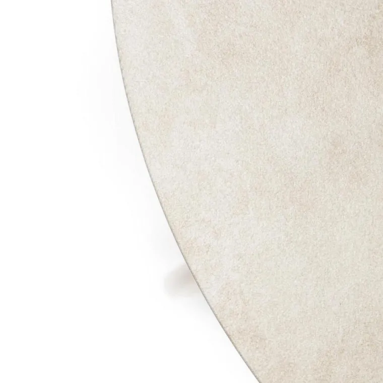 Clearance Salon de jardin en acier coloris beige Iris - 4 éléments (canapé, table basse et deux fauteuils)