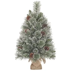 Clearance EDELMAN Sapin de Noël artificiel givré avec toile de jute Vandans