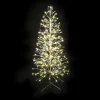 New FESTILIGHT Sapin de Noël lumineux LED à lumière fixe blanc chaud pétillant sur secteur - 1,50 m