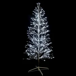 Best FESTILIGHT Sapin de Noël lumineux LED à lumière blanc pétillant sur secteur - 1,20 m