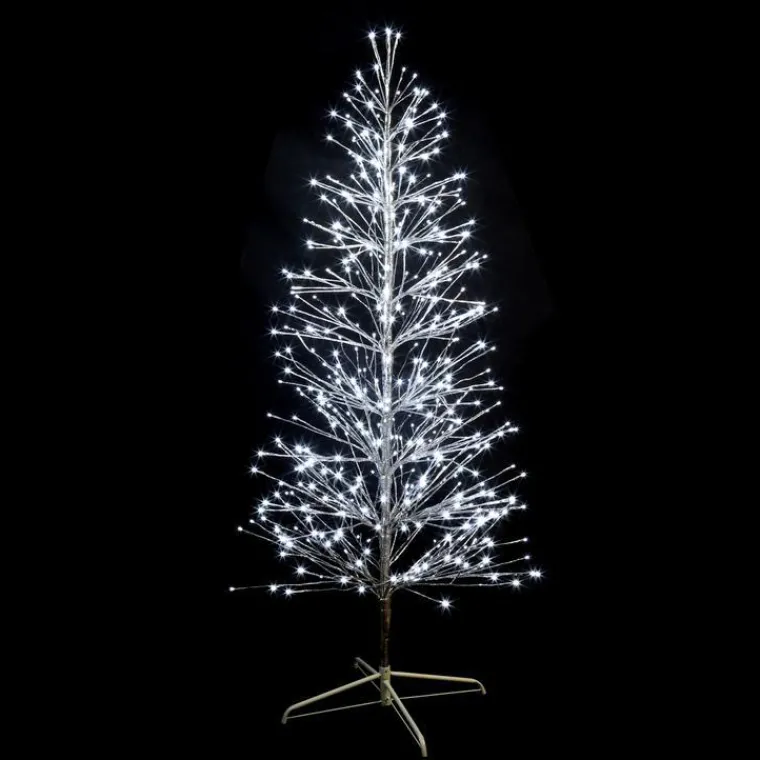 New FESTILIGHT Sapin lumineux LED branches à lumière blanc pétillant sur secteur - 1,80 m