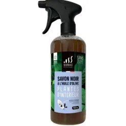 SOBAC Savon noir à l'huile d'olive pour plantes d'intérieur - spray de 750 ml