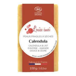 LOUISE ÉMOI Savon solide "Calendula" huile d'amande douce et calendula - 100g
