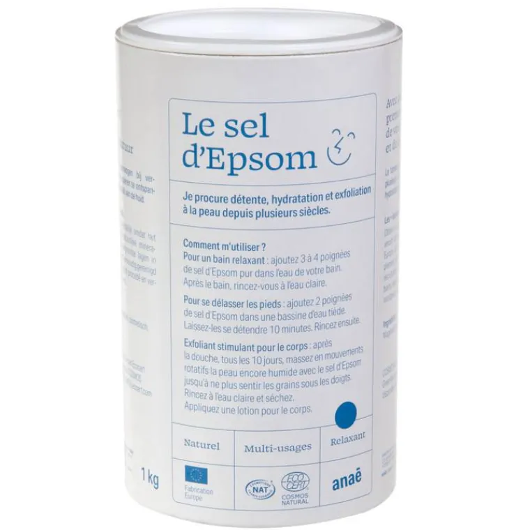 Hot ANAÉ Sel d'epsom en tube carton de 1 kg