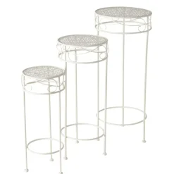 Outlet BOLTZE Sellette en fer blanc Marisa S - Ø 20,3 x H 50,1 cm