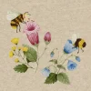 Best LABEO Serviettes en papier recyclé 2 plis motif abeilles Bee flowerful x 25 - 33 x 33 cm